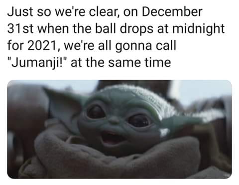 The meme features a screenshot from the movie "Star Wars: The Last Jedi" with a caption. The image shows a character, Yoda, looking surprised or concerned. The text above the image reads: "In a galaxy far, far away... In a galaxy far, far away... 2022 was the worst."